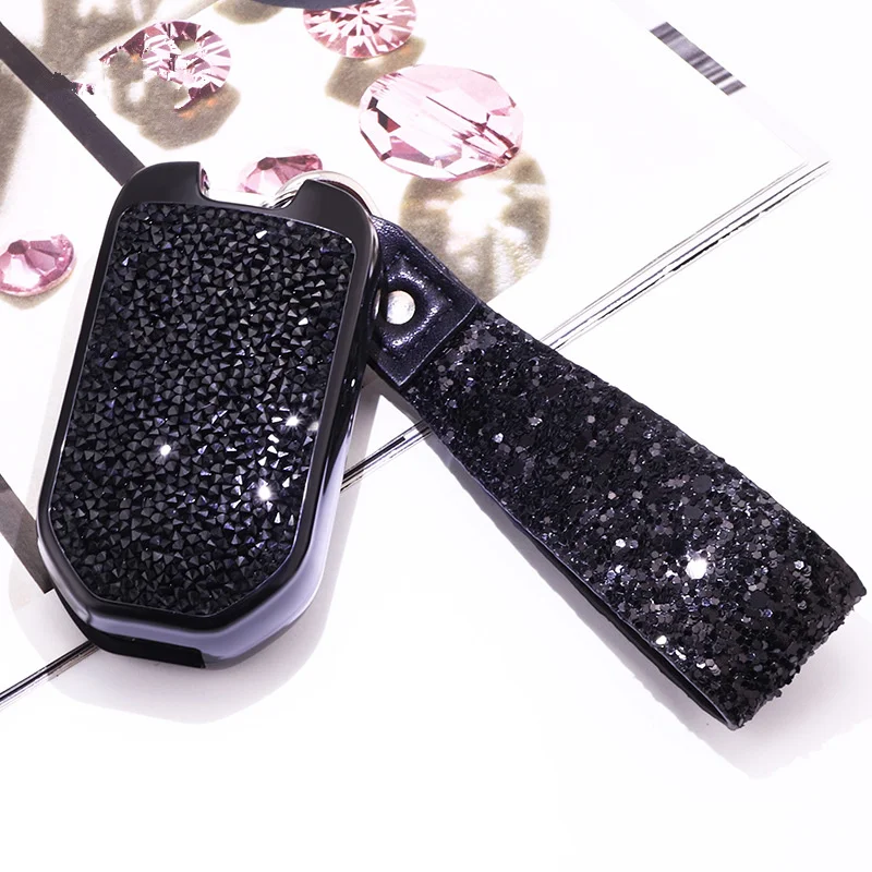 

High quality New Luxury Diamond Car Key Cover Case For Honda Civic XRV CR-V HR-V Accord VEZEL CITY Jade Crider Odyssey 2015-2018