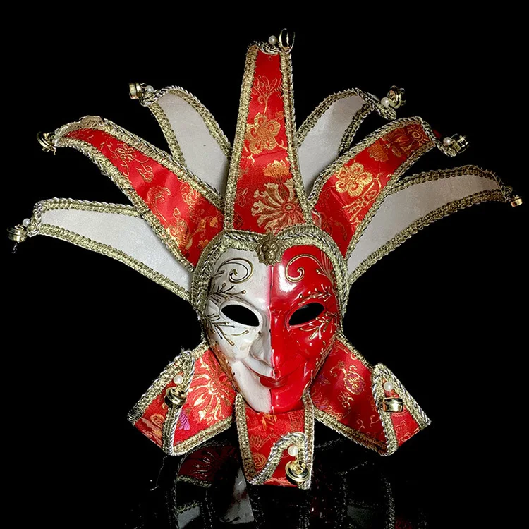 Роскошная Ретро Маска на Хэллоуин маска клоуна рыцаря хип-хоп Мужская маска для интима для женщин Маскарадная маска для выпускного вечера у... от AliExpress RU&CIS NEW