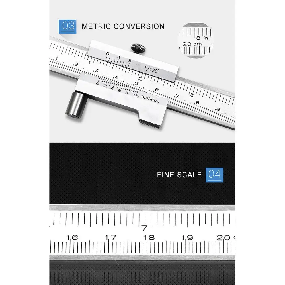 200 мм измерения масштабная линейка 0 05 точный параллельная линия цифровой