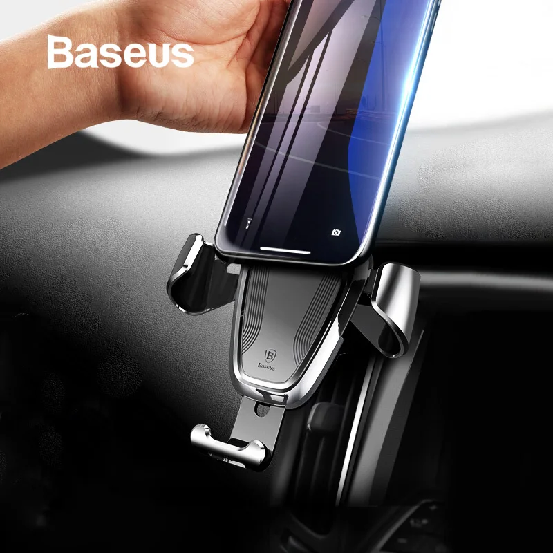Автомобильный держатель Baseus Gravity для iPhone, samsung, держатель для мобильного телефона, 360 градусов, gps, крепление на вентиляционное отверстие, автомобильная подставка для телефона
