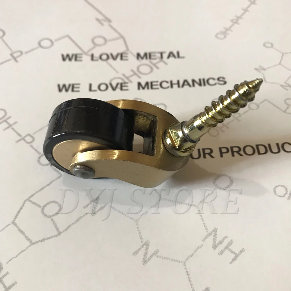 

2/4/8 Pc Brass Universal Wheels, Heavy Duty Furniture Caster Wheels with M6 Threaded Stem, For Sofa Chair Cabinet Workbench