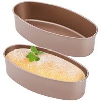 23cm oval nonstick pans carbon steel cake mold cheesecake bread loaf pan baking mould pie tin tray bakeware tool accessories