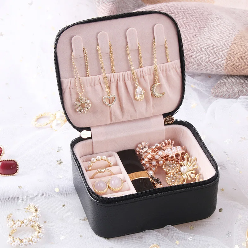 

New Flashing European Portable Jewelry Storage Box Multi-Function Packaging Box Jewelry Holder Gift Box