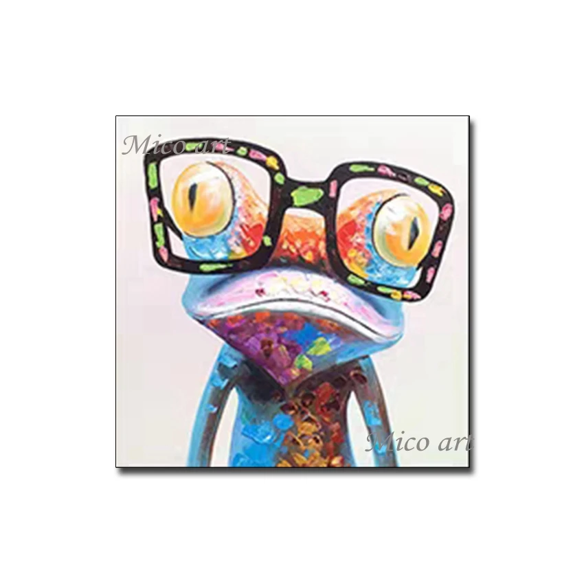 

Красный журавль картины Искусство Чистая ручная роспись мультфильм животное птица картина маслом Настенный декор холст искусство детская ...