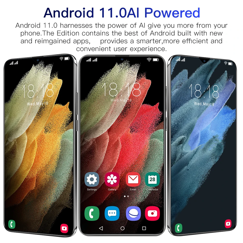 

Global Version Gaxlay S21Ultra 16GB 512GB 4G/5G Smartphone 6.7 inch MTK 6889 10 Core 5G Network 6000mAh Mobile Phones Celular