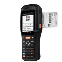 4g android handheld pda 13 56hz 1d laser barcode scanner industry handheld terminal with printer1d version