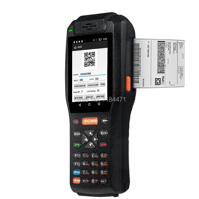 4G Карманный 13 56 Гц rifd PDA промышленный портативный терминал с принтером