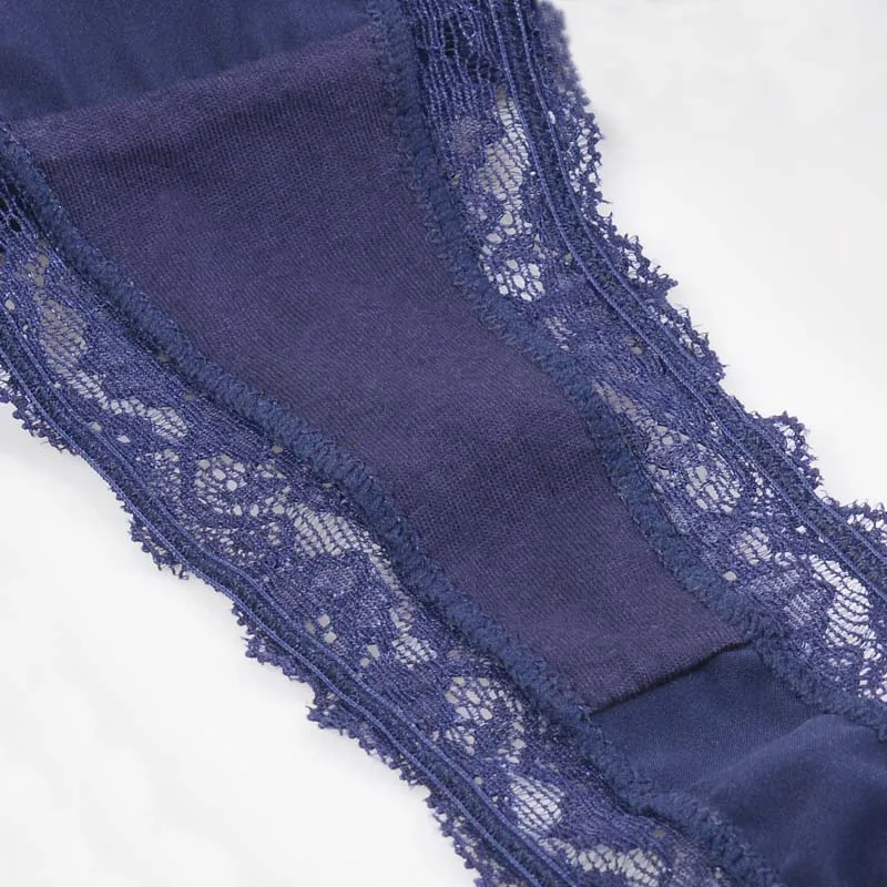 Кружевные бесшовные трусики Moxeay с оборками стринги низкой талией женские