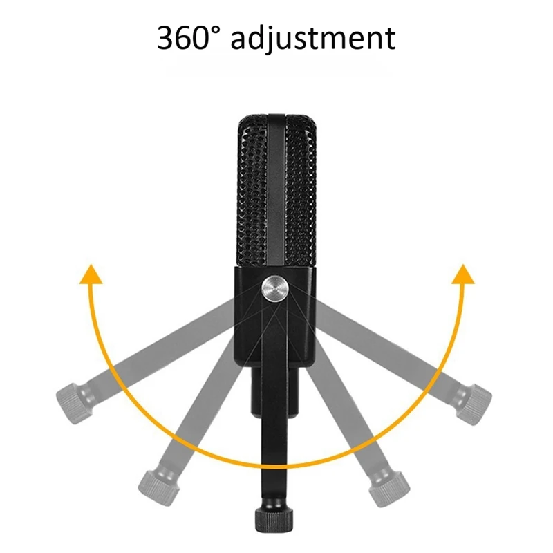 Микрофон конденсаторный Top Deals с подвеской + алюминиевый чехол, профессиональная студия для записи на компьютере, живой сцены и караоке.