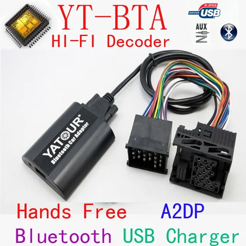 Автомобильные комплекты для Bluetooth-звонков Yatour BTA, A2DP, для автомобилей BMW Mini Rover 75, 17-контактный круглый E46, E36, E39, E38