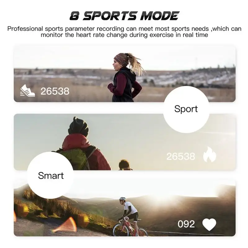 

SENBONO 2021 Men Full Touch Screen Smart Watch IP68 Waterproof support HR/BP Fitness Tracker D13 smartwatch for IOS Android