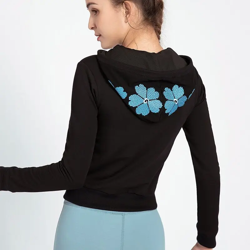 Осенняя Спортивная рубашка с капюшоном Женская толстовка длинным рукавом для