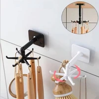 360 degrees rotated kitchen suction hook supplies organizers rotatable rack accessories cabinet organizer hook up storage rack