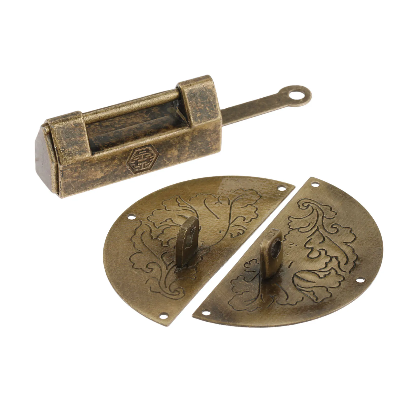 Декоративный замок DRELD для мебели китайский старый + античная коробка