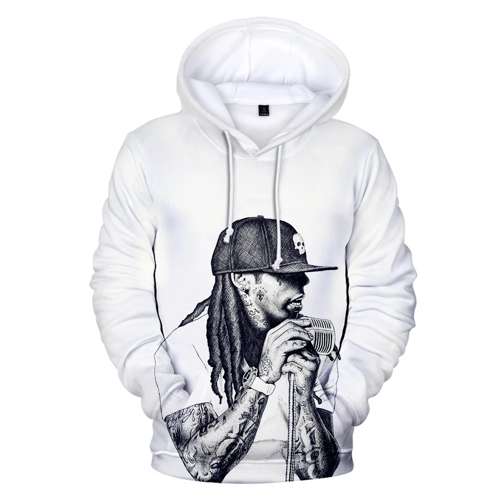 

Hot Sale new 3D Printing Lil Wayne Hoodies Hip Hop Dwayne Michael Carter Jr 3D Cartoon Weeay Hoodie New Blood Teenage Pullovers