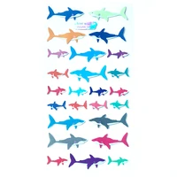 holographic shark sticker sheet stay wild