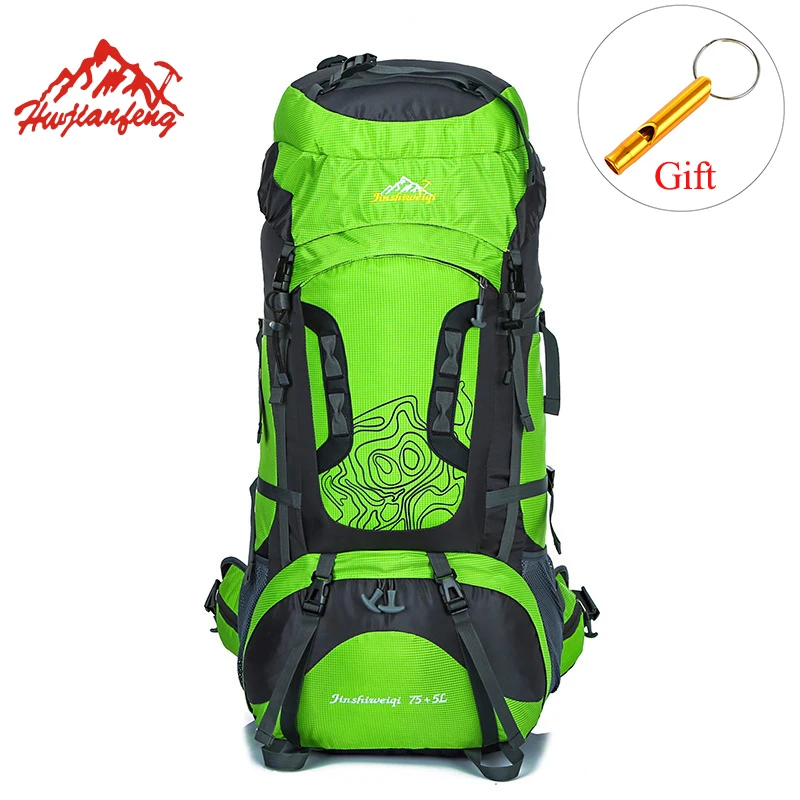 

Уличные походные рюкзаки HU WAI JIAN FENG, 80 л, водонепроницаемые спортивные сумки, дорожный рюкзак, мужская сумка для кемпинга, походов, рюкзак, вн...