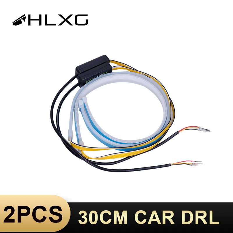 30/45/60 см автомобильный гибкий DRL ангельский глаз дневной ходовой светильник белый
