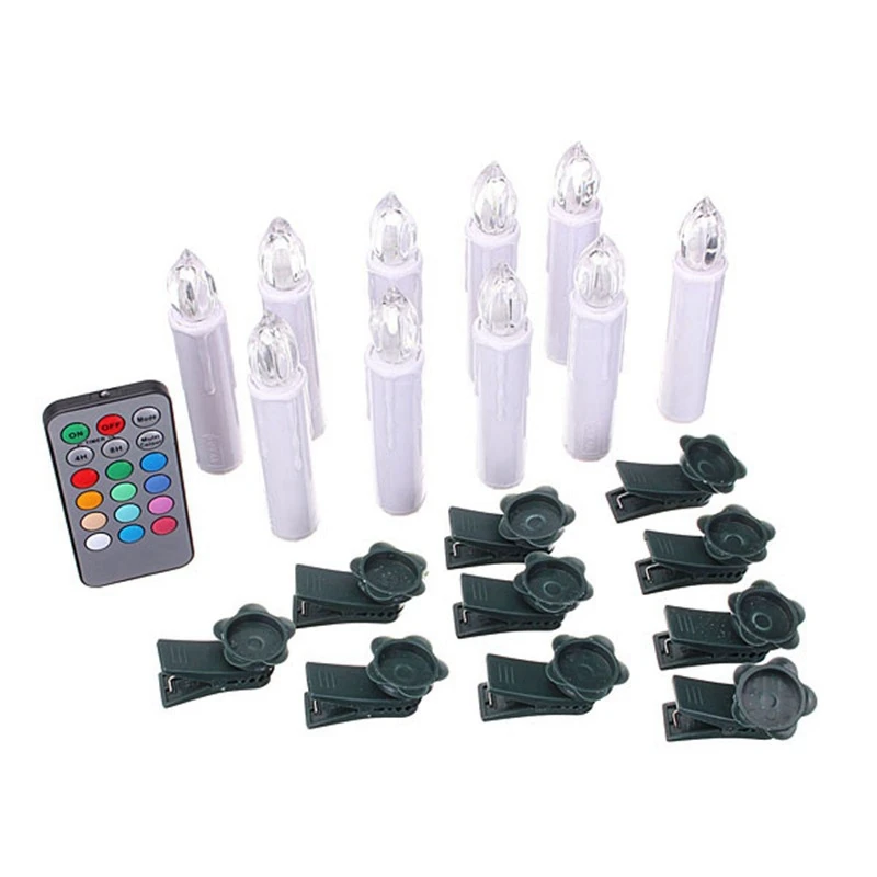 10 шт. светодиодный светильник на батарейках с беспроводным пультом