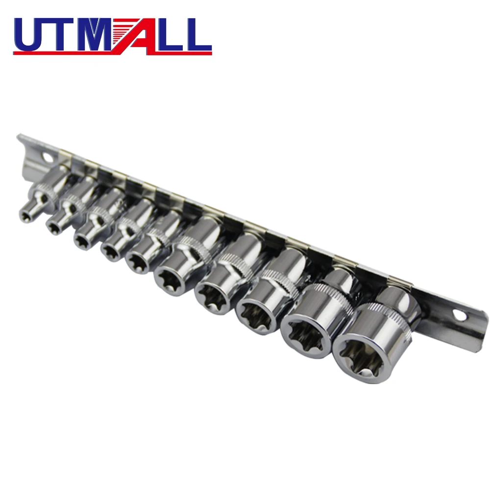 Головка торцевого ключа типа E 1/4 &quot3/8&quot Набор насадок Torx Star для ремонта авто