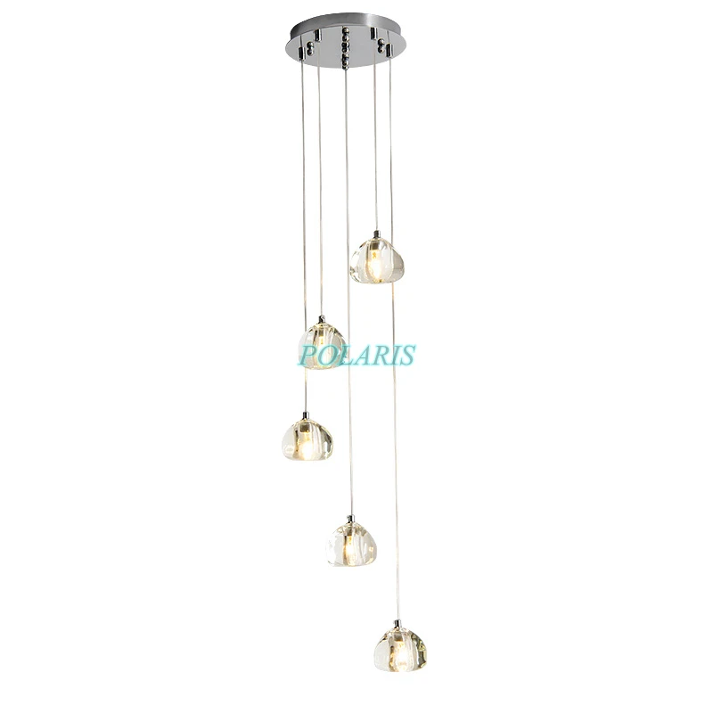 

Modern LED Crystal Chandelier Lighting Large Hanging Lights Cristal Lamps for Living Dining Room Staircase Hotel Decoration