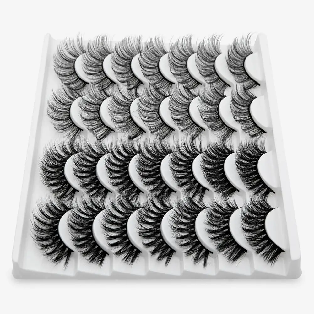 4/14 пара 3D норковых накладных ресниц натуральный драматический эффект Накладные