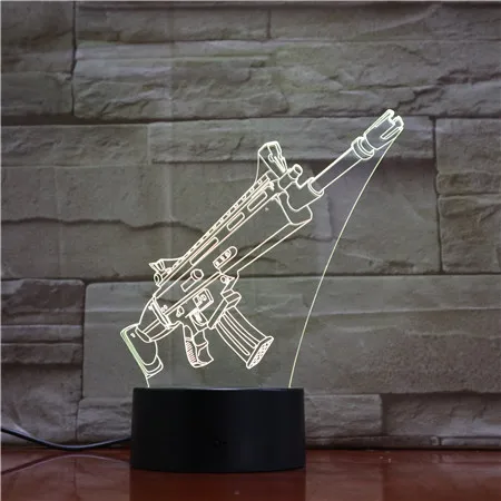 Акриловый светодиодный ночник Counter-Strike для игр CS M4 A1 светильник с сенсорным