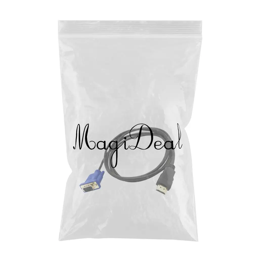 HDTV HDMI золотистый штекер для VGA HD 15 мужской контактный адаптер кабель 3 фута 1080P
