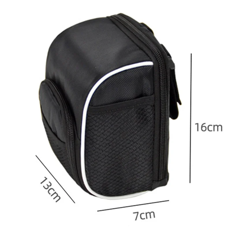 Bicycle Handlebar Bag Water-Resistant Multifunction Bike Front Bag Outdoor Cycling Storae Accessories with Rain Cover SM
