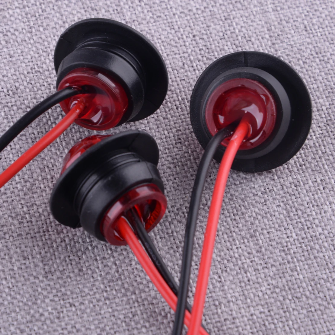 10 шт./компл. 12V красные маленькие круглые боковые габаритные Световые индикаторы