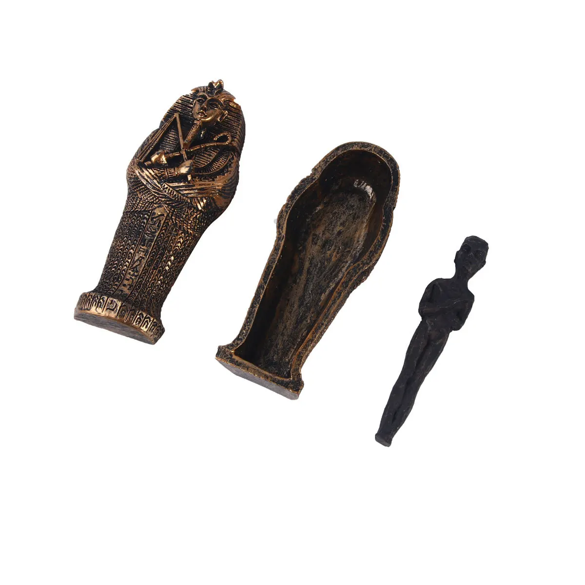 

Ancient Egyptian Black Mummy Figurine W/ Coffin Resin Home Decor Egyptian Egypt Figurine Statue Miniature Craft Collectibles