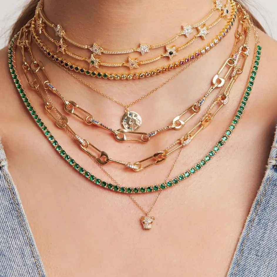 Уникальные винтажные женские ювелирные изделия Золотая микрозакрепка фианиты