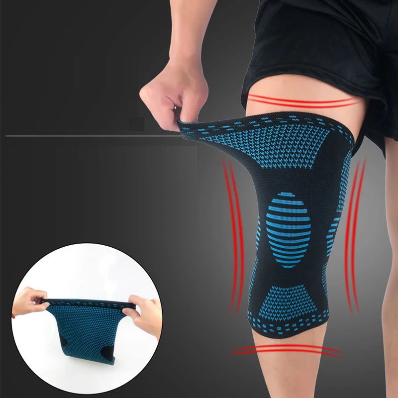 1 PC Silicone Knee support Brace Patella Protector Basketball Running Compression Sleeve Support Sports Kneepads bicycle | Красота и