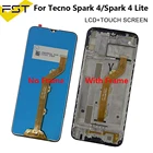 ЖК-дисплей для Tecno Spark 4 KC2, дисплей для Tecno Spark 4 Lite LCD KC8S, сенсорный дисплей с рамкой