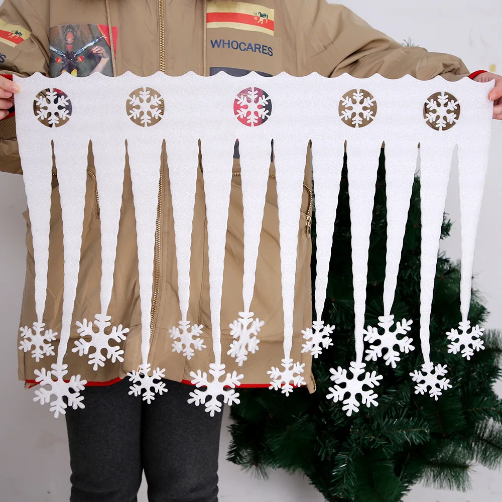 2 шт./лот Рождество пена Снежинка Замороженные украшения лед в полоску со