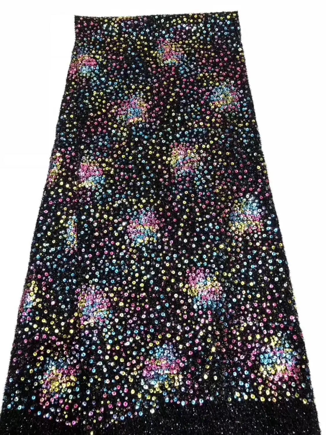 Новый стиль Французский Чистая кружевная ткань 3D цветок африканский тюль сетка