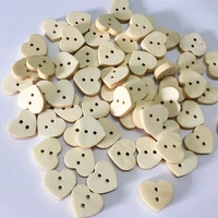 100pcsset natural sewing buttons craft heart shaped wooden buttons 2 holes scrapbooking accessories 17 5mm