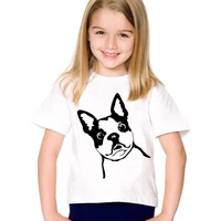 tops baby clothingcartoon t shirt for girls tshirt children clothes print french bulldog funny t shirts kids graphic t shirts