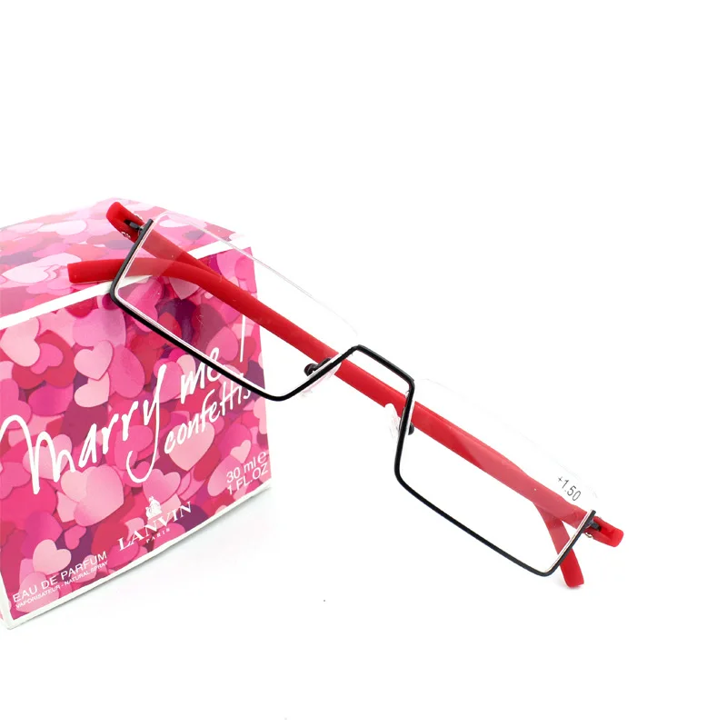

Comfy Light Half Frame Reading Glasses TR90 Resin Foldable Presbyopic Glasses Unisex For Women&Men Fashion with Eyewear Case