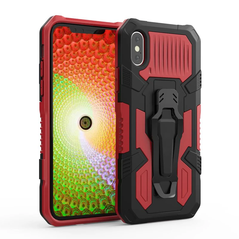 

Phone Case For Samsung Galaxy Note 10 S20 Ultra Plus Pro Heavy protection Shockproof Anti fall mech warrior Bring Bracket Cover