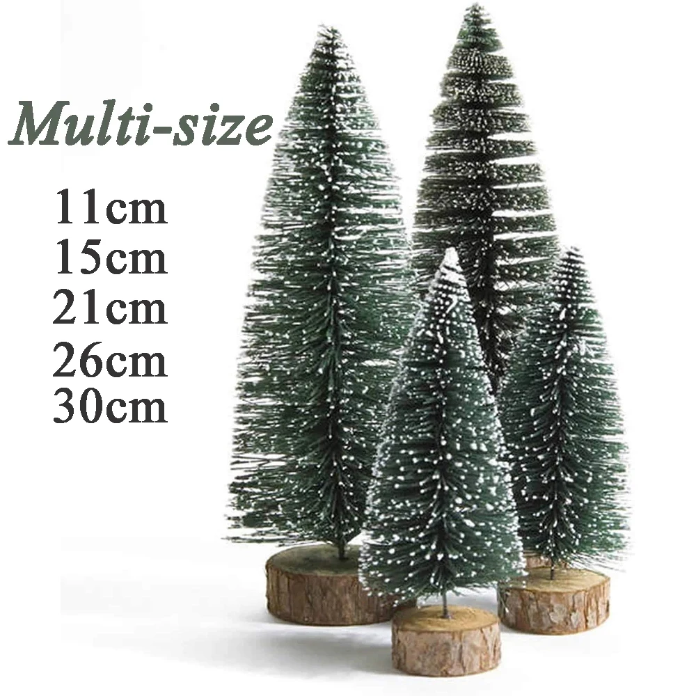 

Mini Christmas Tree Pine Tree DIY Desktop Mini Snow Frost Christmas Tree 5 Sizes Home Dining Table Christmas New Year Decoration