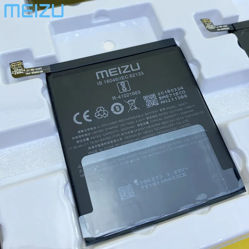 100% Оригинальный аккумулятор Meizu 3060 мАч BA871 для смартфона MEIZU M15 M871 + номер