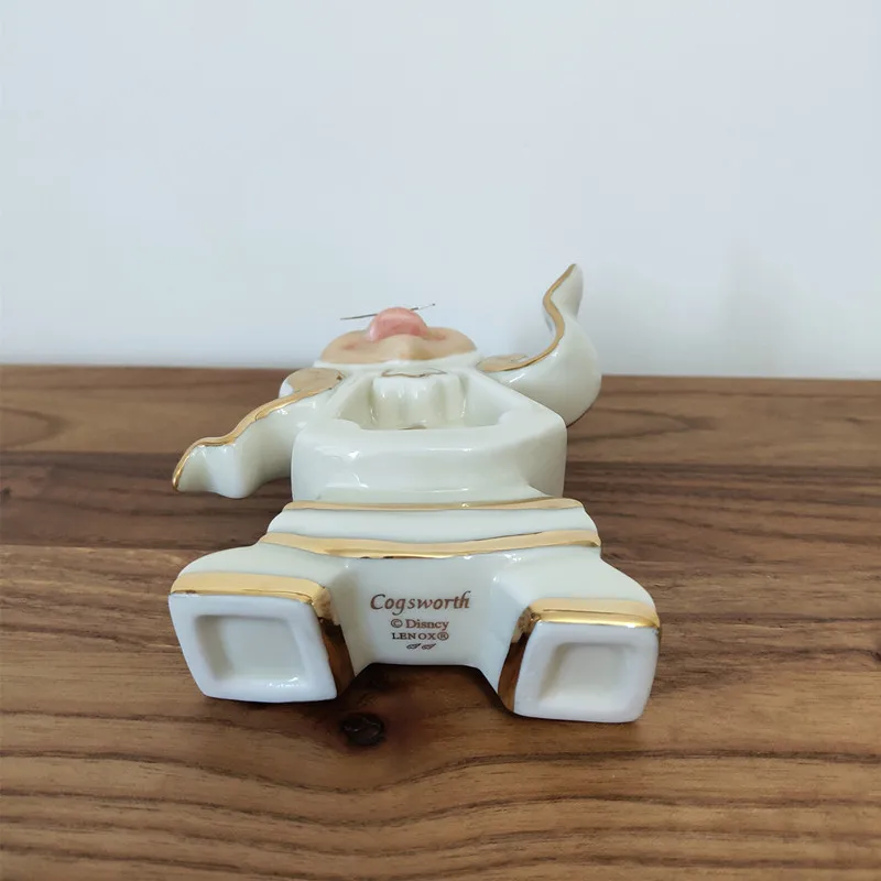 

Cartoon Beauty And The Beast Teapot Mug Mrs Potts Chip Tea Pot Cup Set Cogsworth Clock Gift 18K Gold-plated Painted Enamel