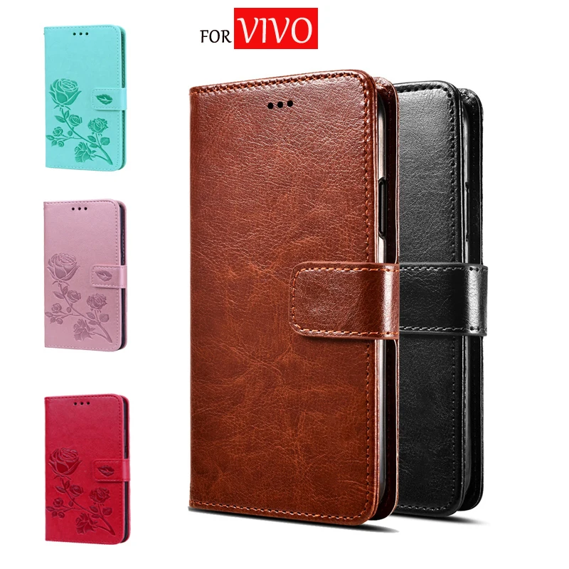Чехол из искусственной кожи чехол для Vivo Y15 Y11 флип Funda Чехол-бумажник Y12 Y17 3D узор