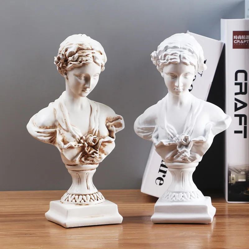 

2021 new Room Bedroom Living Room Decoration Ornaments Mini Small Sculpture Art Photo Ornaments Pure White Crafts Venus Statue