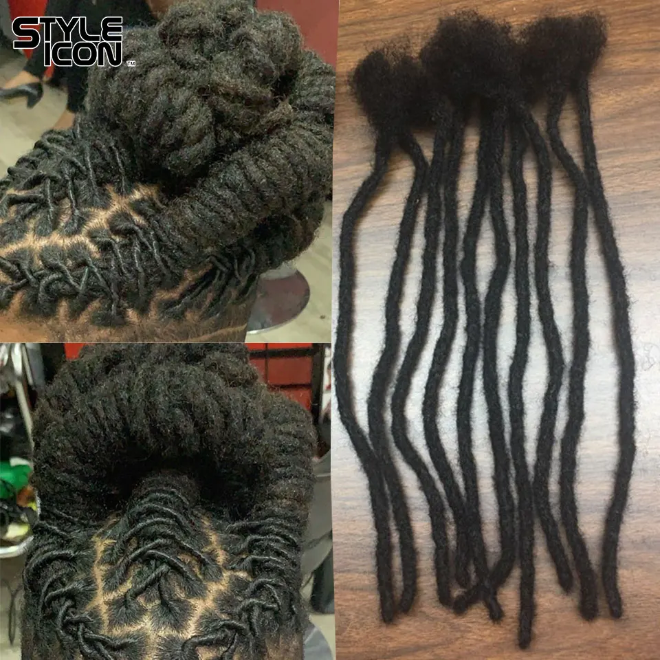 Styleicon Dreadlocks Hair Extensions Crochet Braiding Hair Extension 100% Human Hair 10-20 Inches Can Be Dye And Bleached Remy