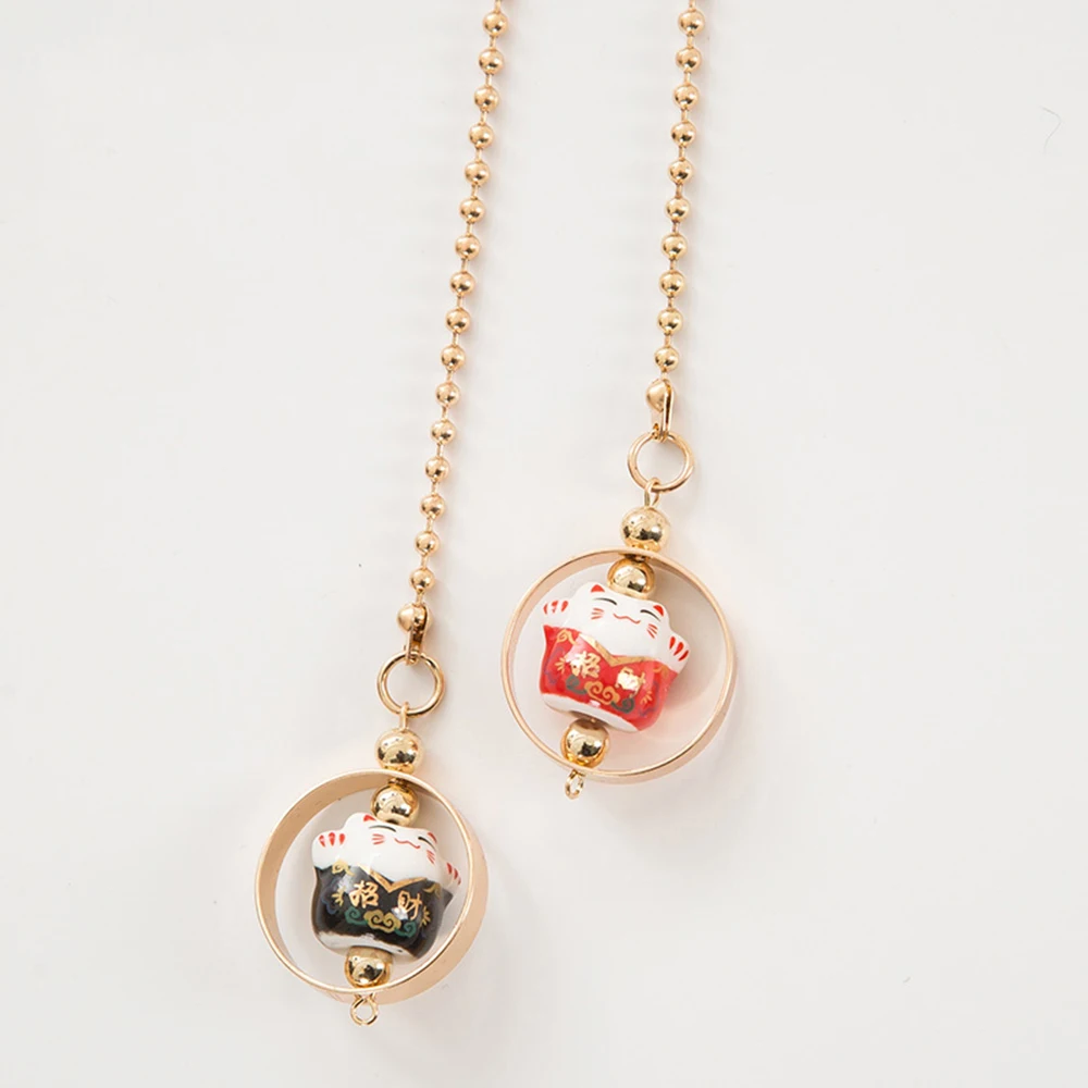 Автомобильная подвеска Lucky Cat Украшение зеркала заднего вида керамика сплав