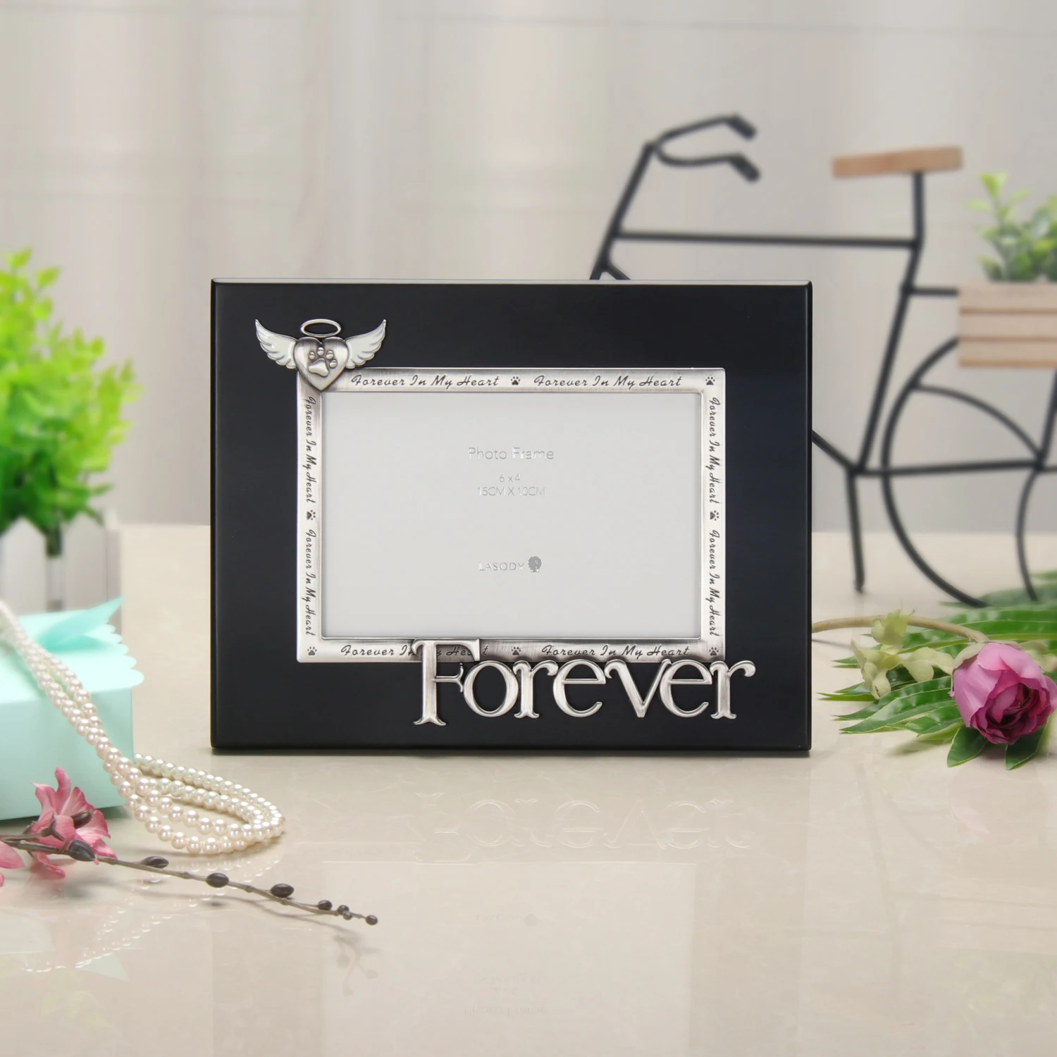 Фоторамка Sentiment Forever фоторамка из ПЭТ Memorial 4x6 дюймов черная меламина подарок для