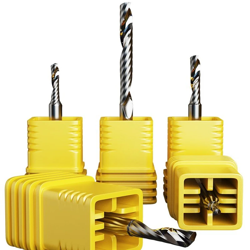 2 шт. цельнокроеная спиральная фреза ПВХ акриловый щит резка гравировальный