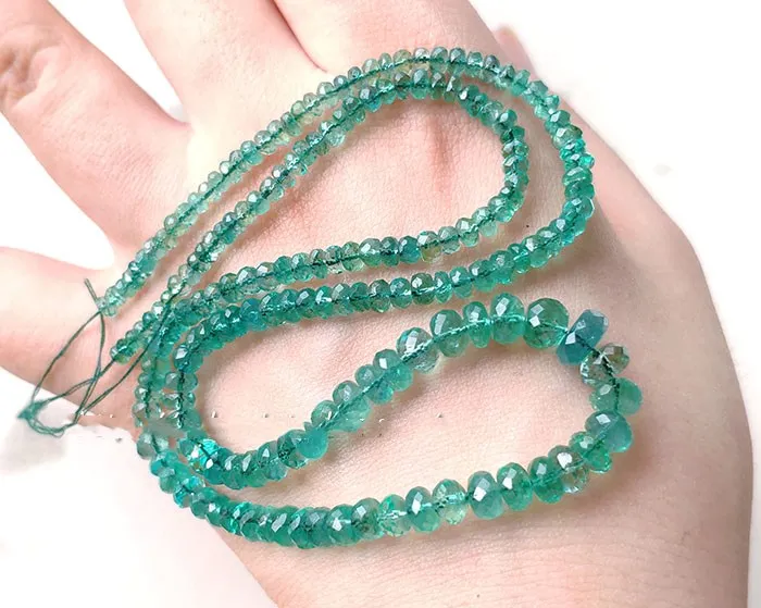 Бусины с зеленым драгоценным камнем аа изумруд Круглые граненые 3-5 мм для